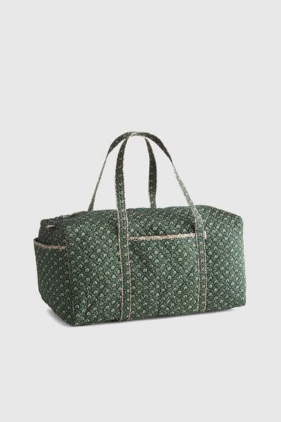 Vera Bradley Quilted Cotton Large Duffel Bag In Mistletoe Lattice, Women's At Urban Outfitters