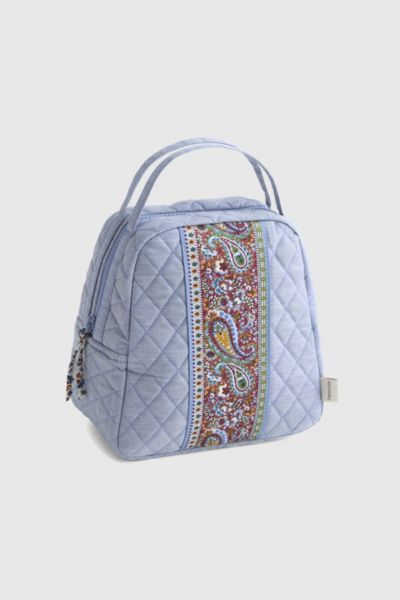 Vera Bradley Quilted Cotton Lunch Bag In Chambray At Urban Outfitters In Blue