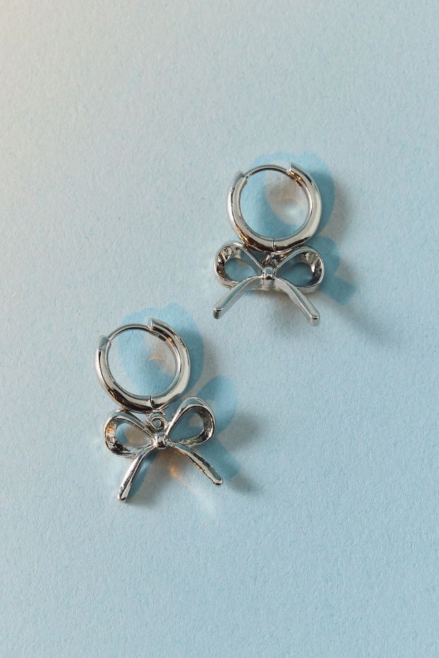 Bow Huggie Hoop Earring #1