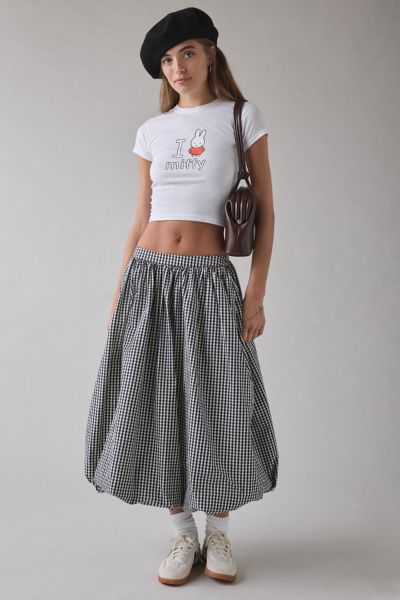 Daisy Street I Heart Miffy Graphic Baby Tee In White, Women's At Urban Outfitters In Gray