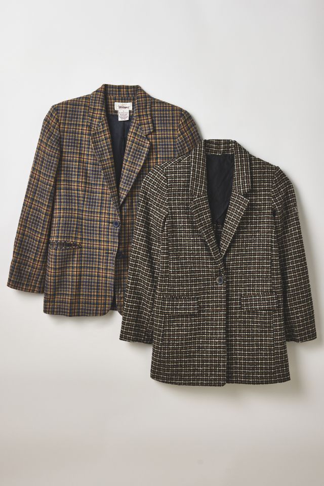 Vintage By UO Wool Check Blazer #1