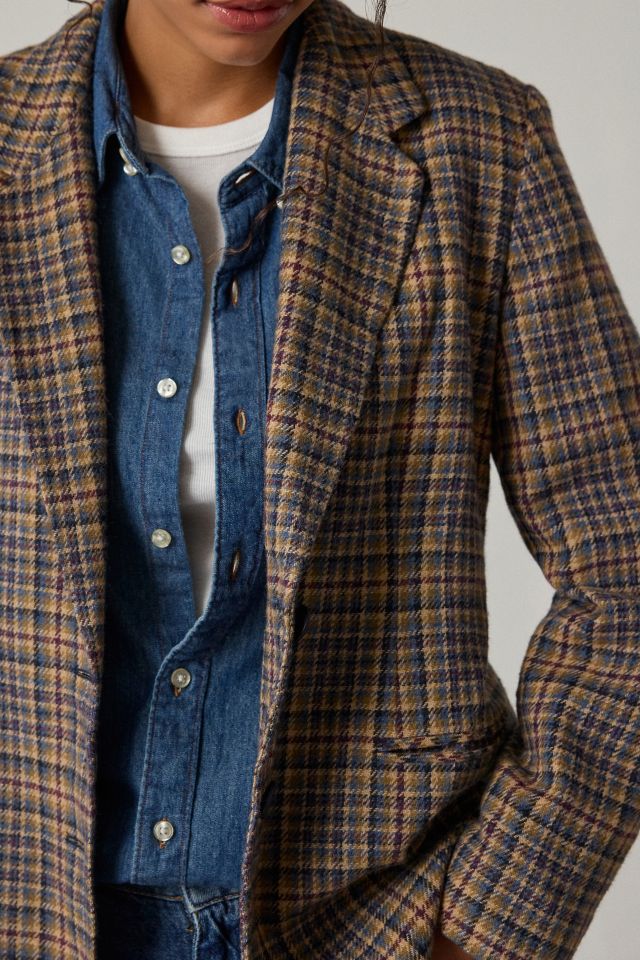 Vintage By UO Wool Check Blazer #4