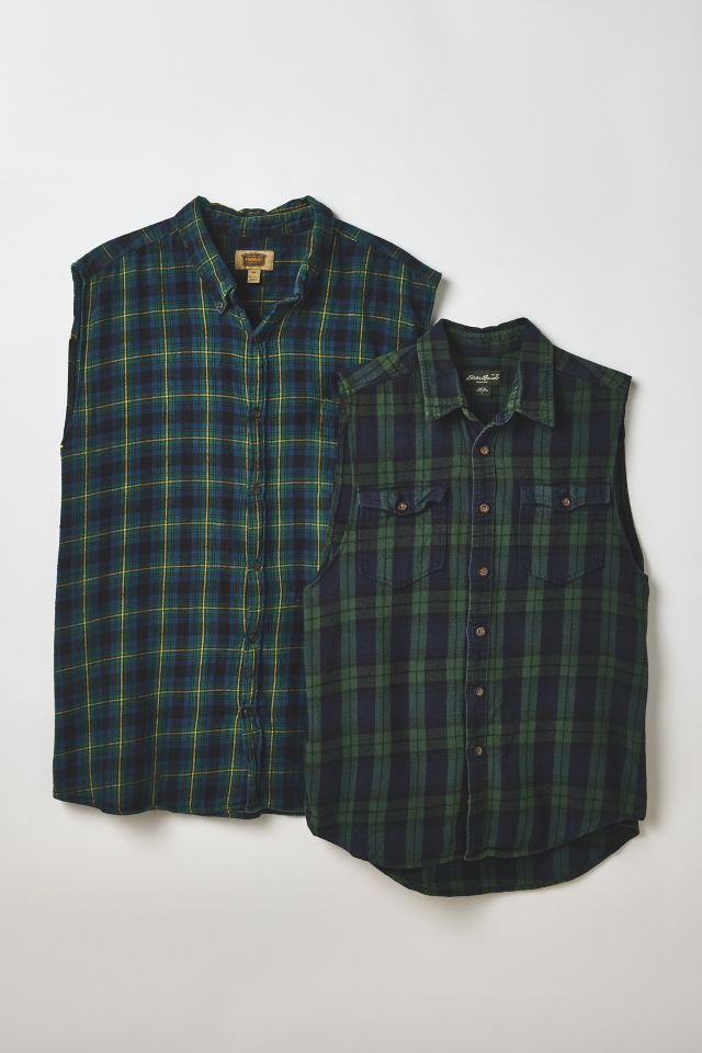 ReMADE By UO Sleeveless Flannel Shirt #1