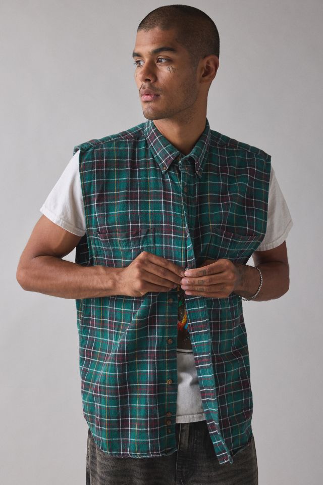 ReMADE By UO Sleeveless Flannel Shirt #3