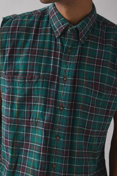 ReMADE By UO Sleeveless Flannel Shirt