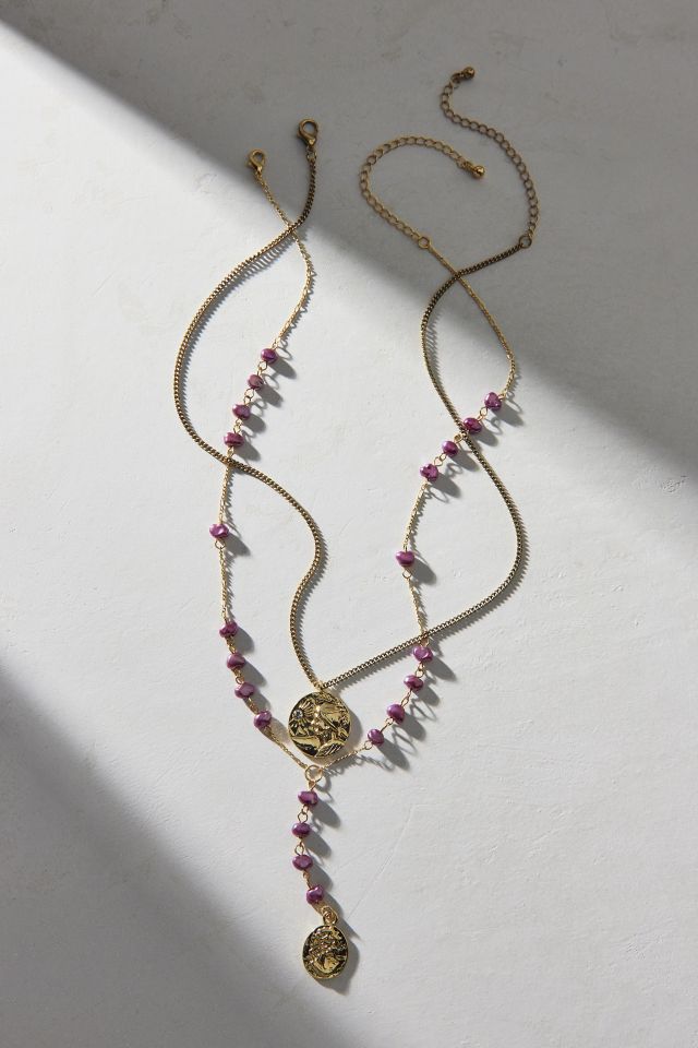 Lana Beaded Chain Layering Necklace Set #1