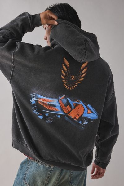 Pontiac Firebird Graphic Washed Hoodie Sweatshirt