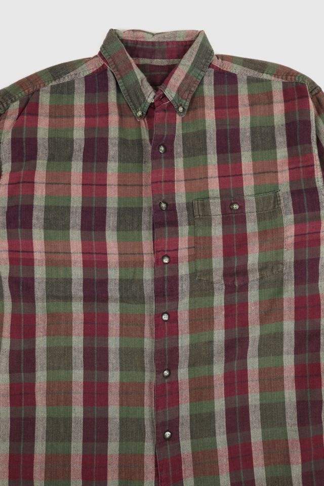 Vintage Plaid Button-Down Shirt #1