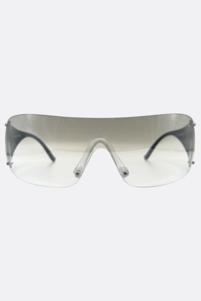 Giant Vintage Zipper Y2K Shield Sunglasses