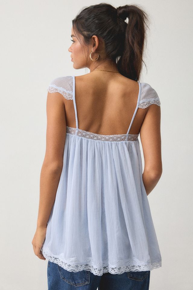 Kimchi Blue Sabrina Semi-Sheer Chiffon Babydoll Tunic Top | Urban