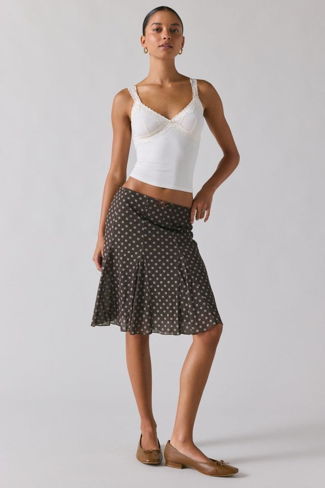 Kimchi Blue Joni Polka Dot Knee-Length Skirt #1