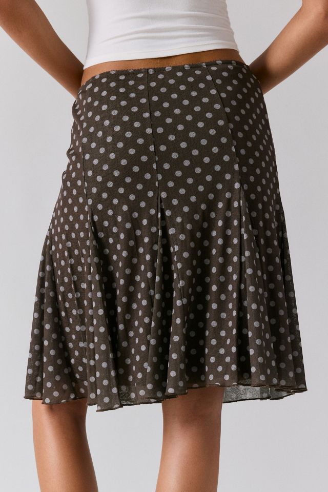 Kimchi Blue Joni Polka Dot Knee-Length Skirt #3