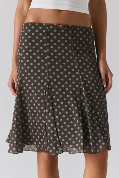 Kimchi Blue Joni Polka Dot Knee-Length Skirt