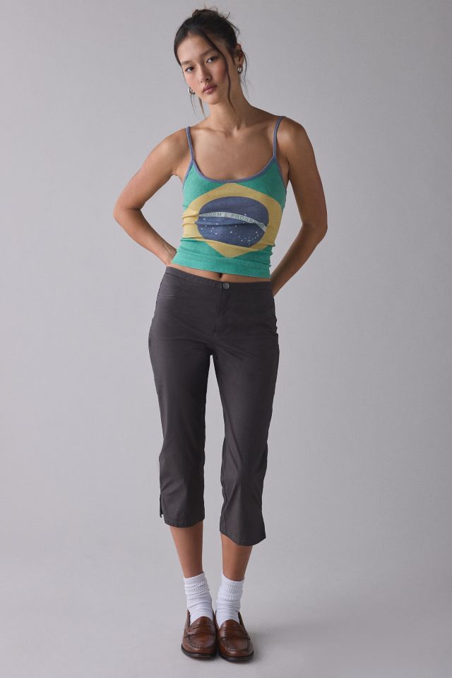 Brazil Flag Graphic Scoop Neck Tank Top #2