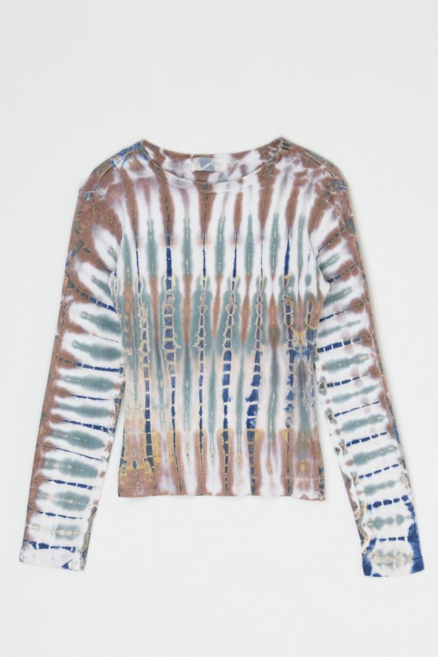 トップス tie dye long tee y2k Vintage Y2k Tie-Dye Long Sleeve Top | Urban Outfitters