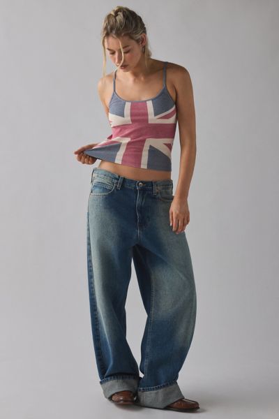 Union Jack Graphic Scoop Neck Tank Top