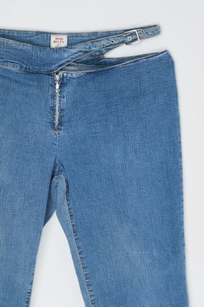 Vintage Y2k Classic Wash Boot-cut Cut Out Jeans