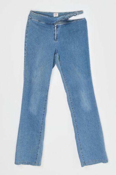 Vintage Y2k Classic Wash Boot-cut Cut Out Jeans