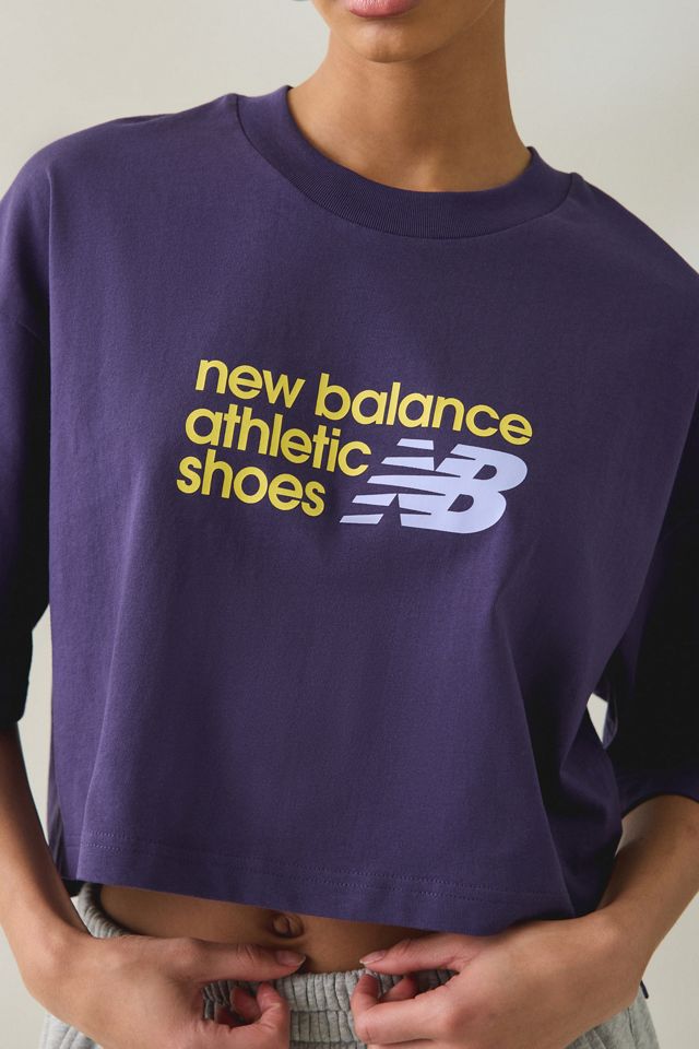 New Balance Chest Logo Graphic Cropped Tee #1