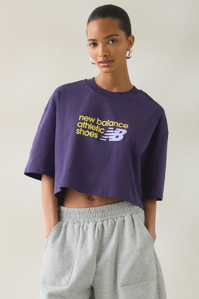 New Balance Chest Logo Graphic Cropped Tee #3