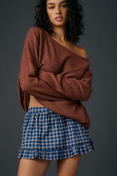Motel Yasumi Ruffle Gingham Mini Skirt