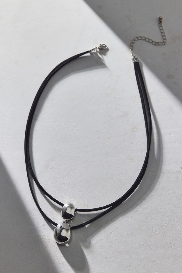 Collier cordon multicouche avec pendentif en métal Maisie #1