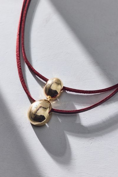 Urban Outfitters Maisie Metal Pendant Layered Cord Necklace In Gold, Women's At  In Gold
