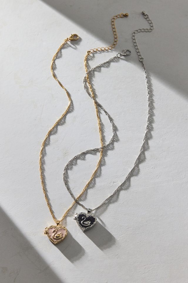 Ensemble de collier avec médaillon Ophelia Swan BFF #2