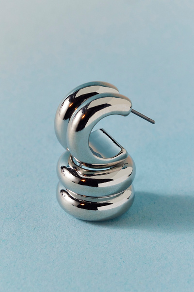 Wide Double Hoop Earrings