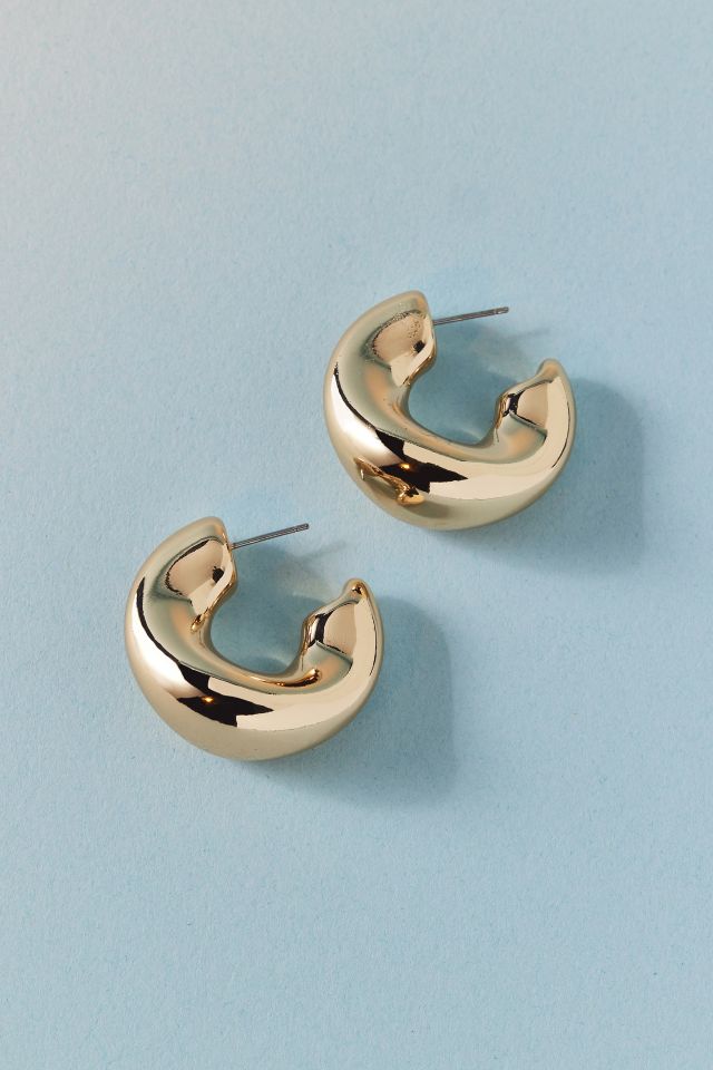 Organic Shapes Chunky Hoop Earring #1