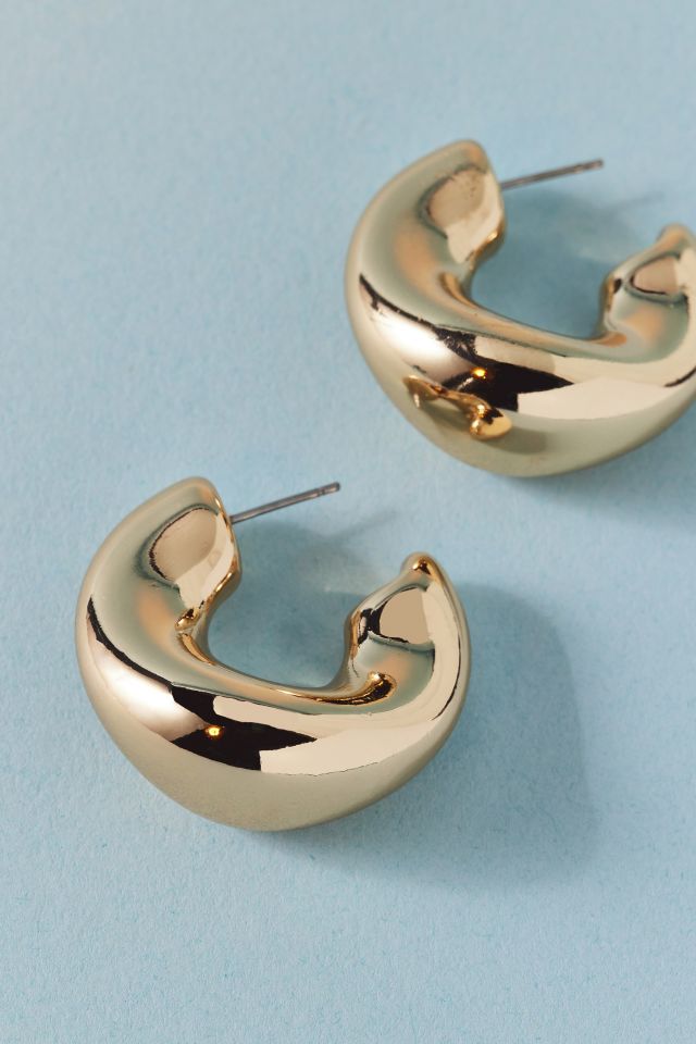 Organic Shapes Chunky Hoop Earring #2