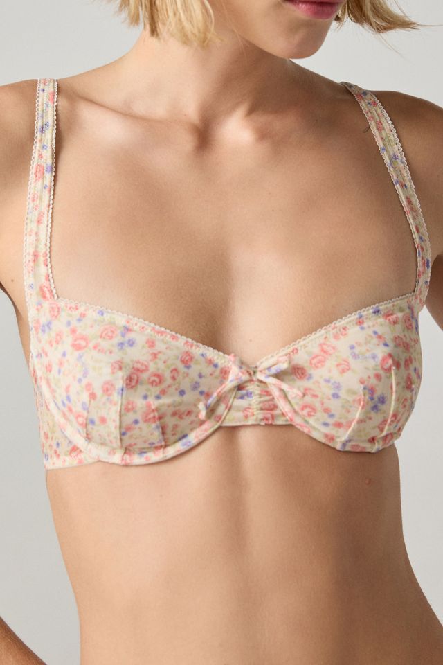 Out From Under Arianna Bow Detail Mesh Underwire Bra #1