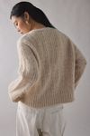 Kimchi Blue Becca Brushed Pointelle Knit Oversized Cardigan