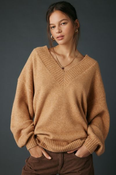Kimchi Blue Rachel V-Neck Oversized Tunic Sweater