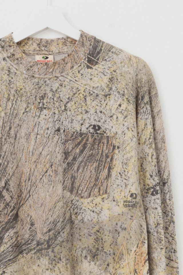 Vintage 1990s Brush Camouflage Long Sleeve Pocket T-Shirt #1