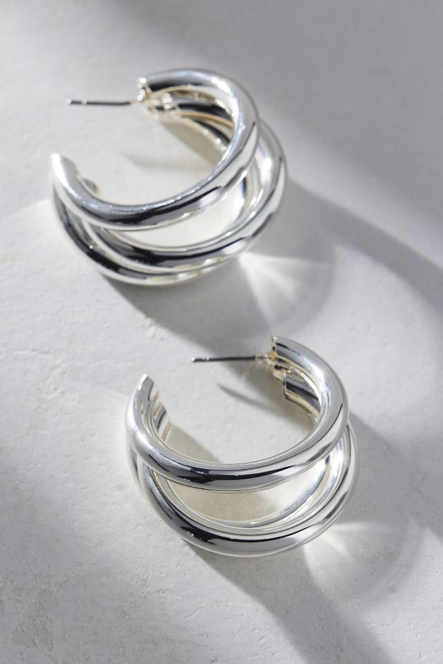 14k Gold Plated Triple Hoop Earring #2