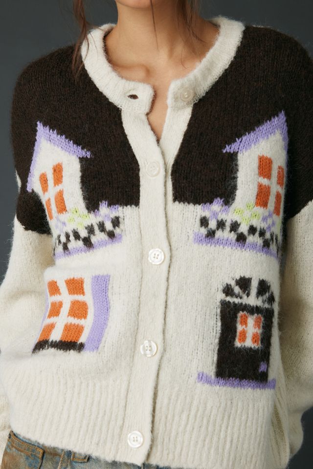 BDG Becca Cottage Printed Brushed Knit Oversized Cardigan #1