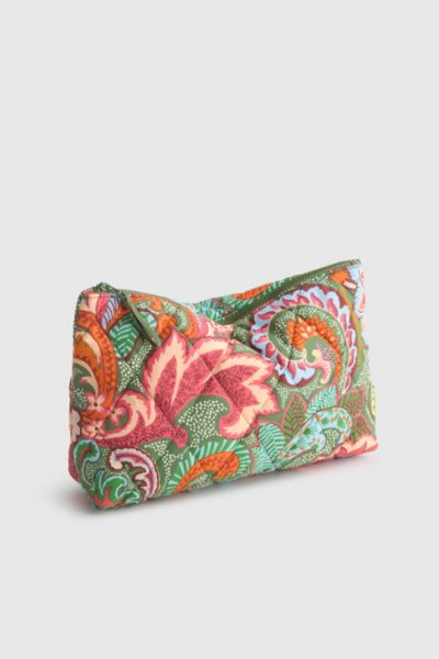 Vera Bradley Quilted Nylon Large Pouch In Leaf Me Not Paisley, Women's At Urban Outfitters In Green