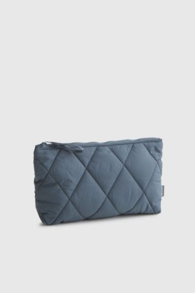 Vera Bradley Quilted Nylon Medium Pouch In Dark Slate, Women's At Urban Outfitters In Gray
