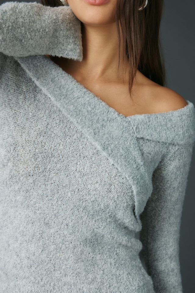 Kimchi Blue Andie Asymmetric Foldover Off-The-Shoulder Sweater #1