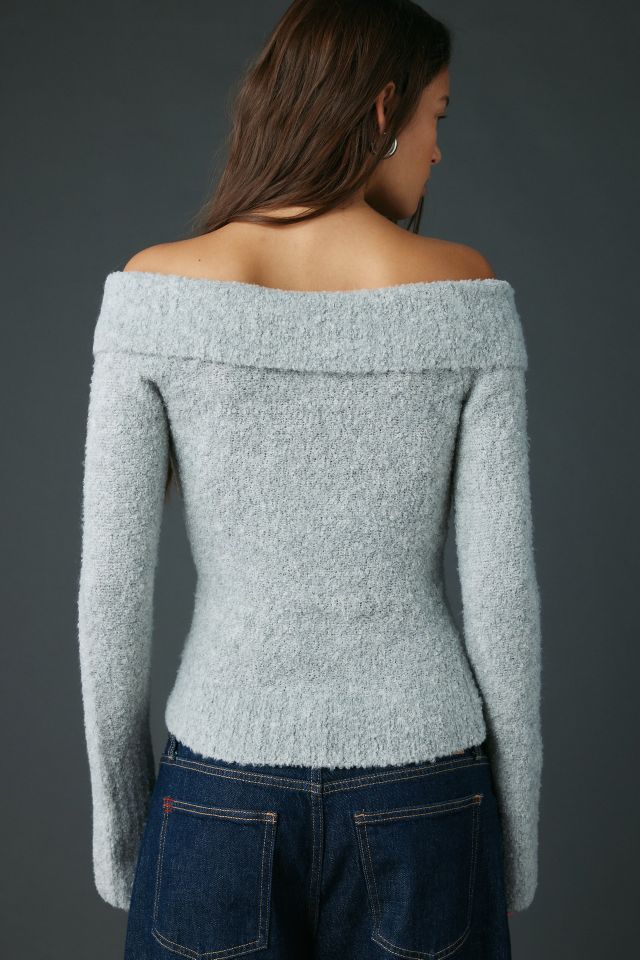 Kimchi Blue Andie Asymmetric Foldover Off-The-Shoulder Sweater #3