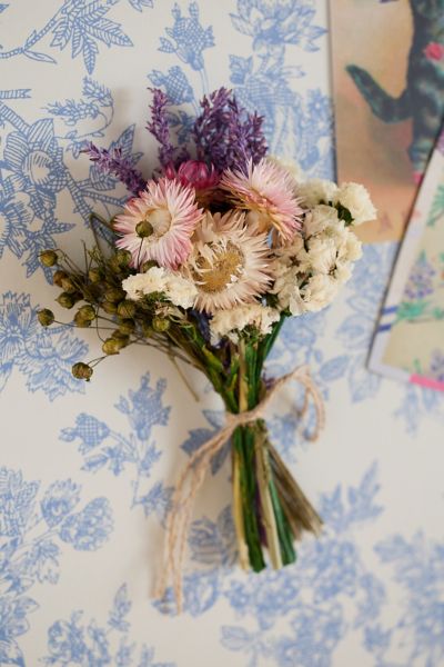 Andaluca Mini Strawflower & Larkspur Dried Bouquet