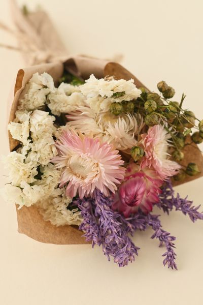 Andaluca Mini Strawflower & Larkspur Dried Bouquet