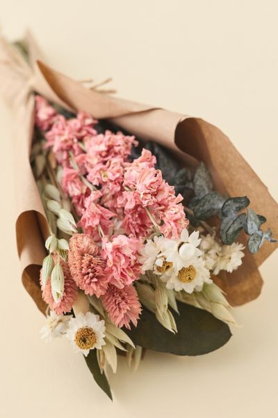 Andaluca Mini Pink Larkspur & Baby Eucalyptus Dried Bouquet