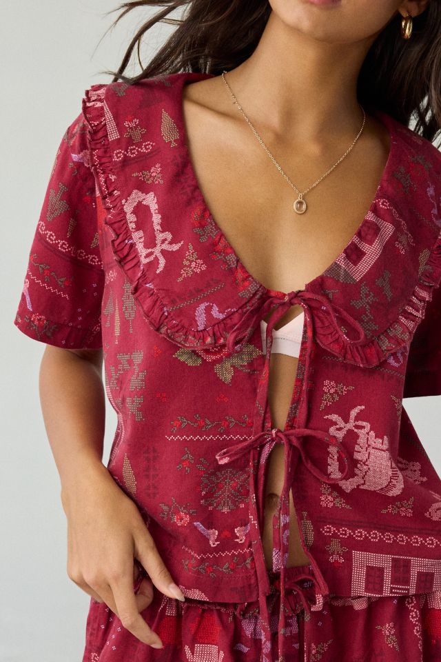 Out From Under Sweet Dreams Tie-Front Top + Micro Short PJ Set #2