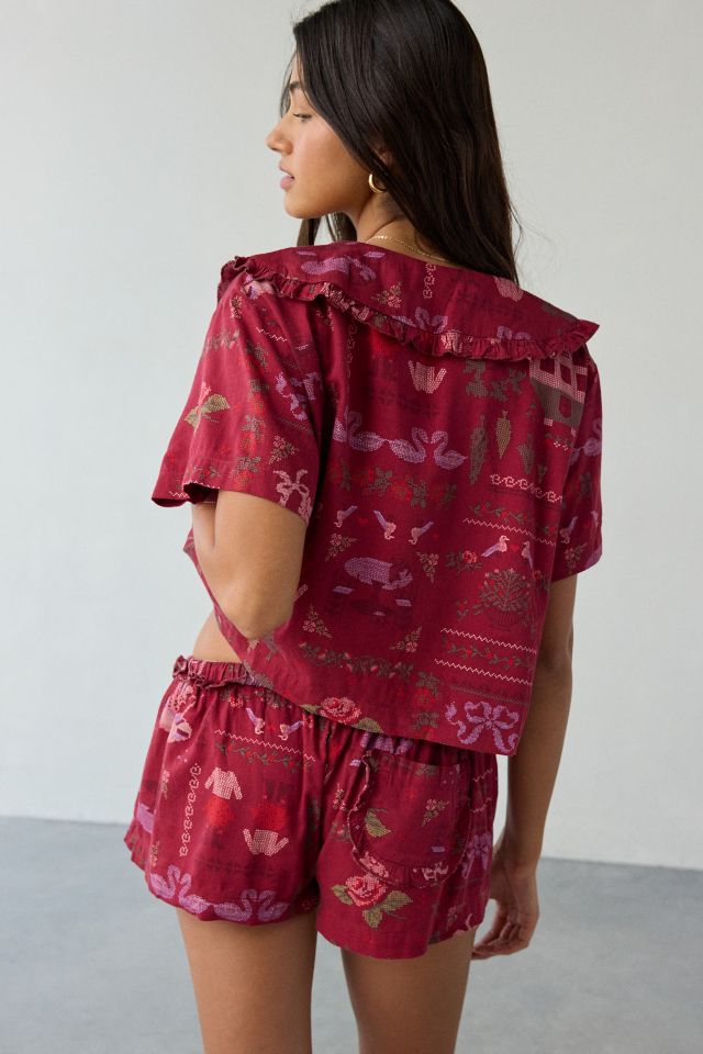 Out From Under Sweet Dreams Tie-Front Top + Micro Short PJ Set #3