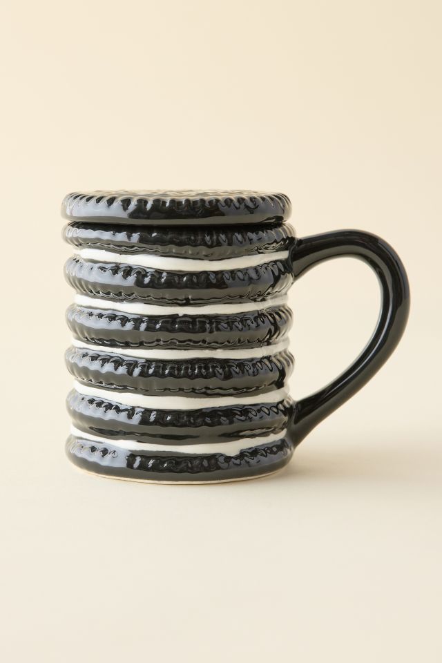 Sandwich Cookie Lidded Ceramic Mug #1