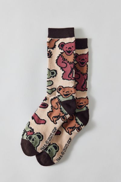 Urban Outfitters Grateful Dead Dancing Bear Crew Sock In Neutral, Men's At  In Neutral