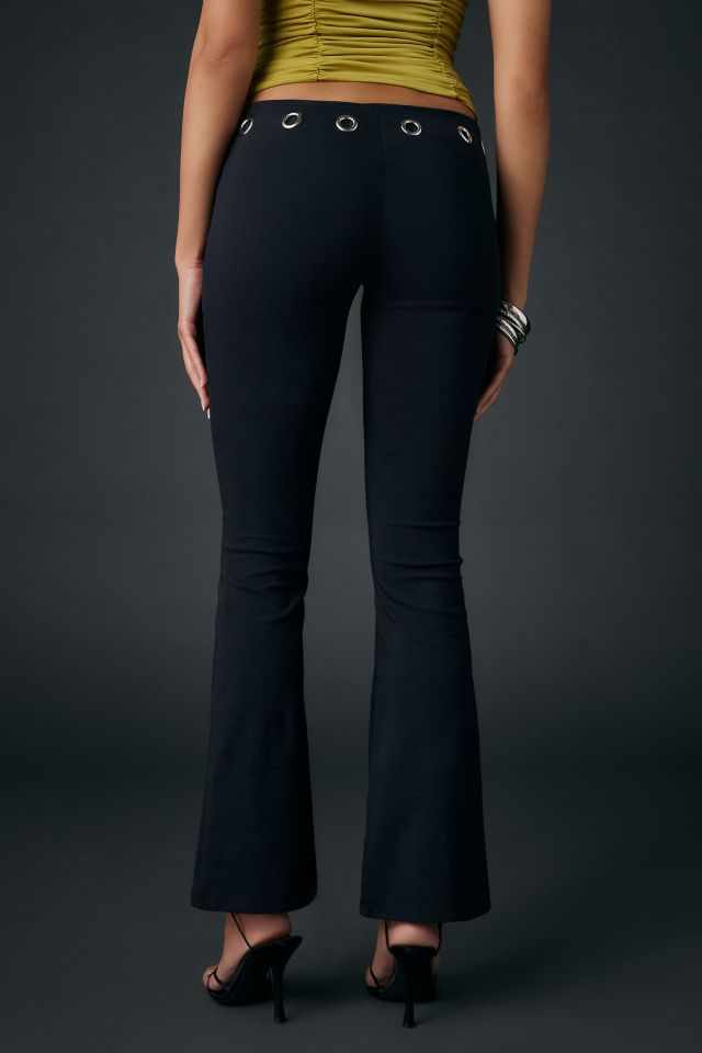 UO Hailey Grommet Stretch Pull-On Low-Rise Flare Pant #2