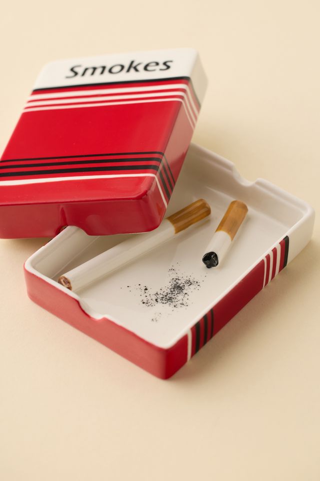 cigarette box ashtray Mid-Century Sterling Silver Cigar with Match Striker and The upper part serves as an ashtray Handcrafted Cigarette Smoking Wooden Ashtray